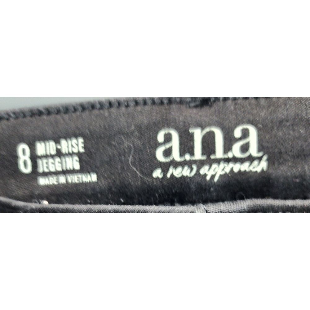 a.n.a. A New Approach Jegging Jeans Mid Rise Womens 28/8 Black - Picture 3 of 3